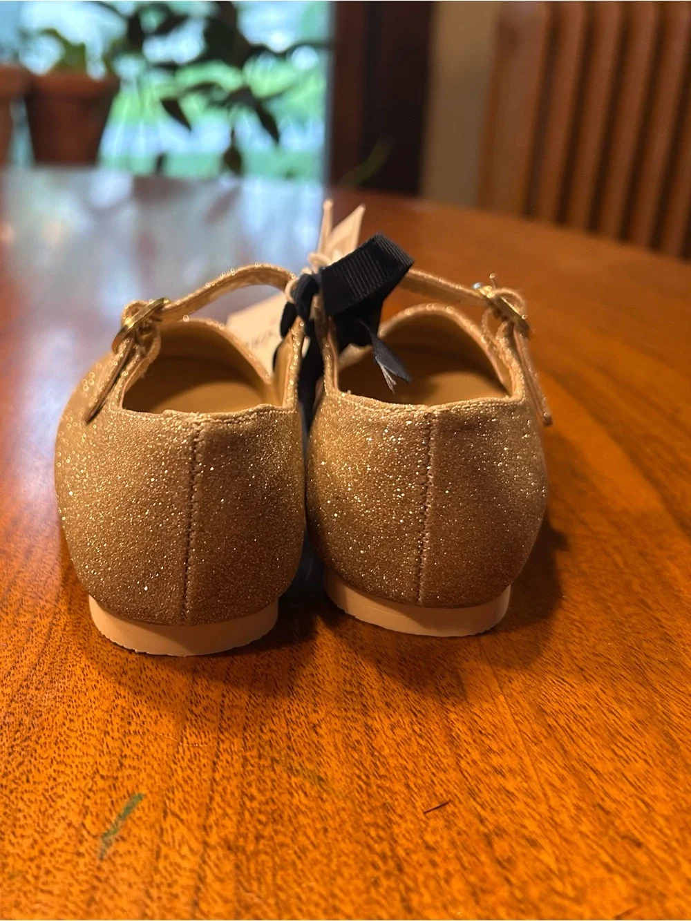 NWT Janie & Jack gold holiday Mary Jane’s
